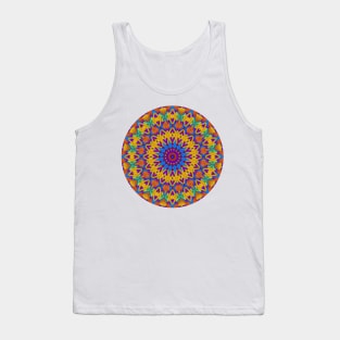 Colorful, Geometric Pattern with Slight 3-D Effect Tank Top